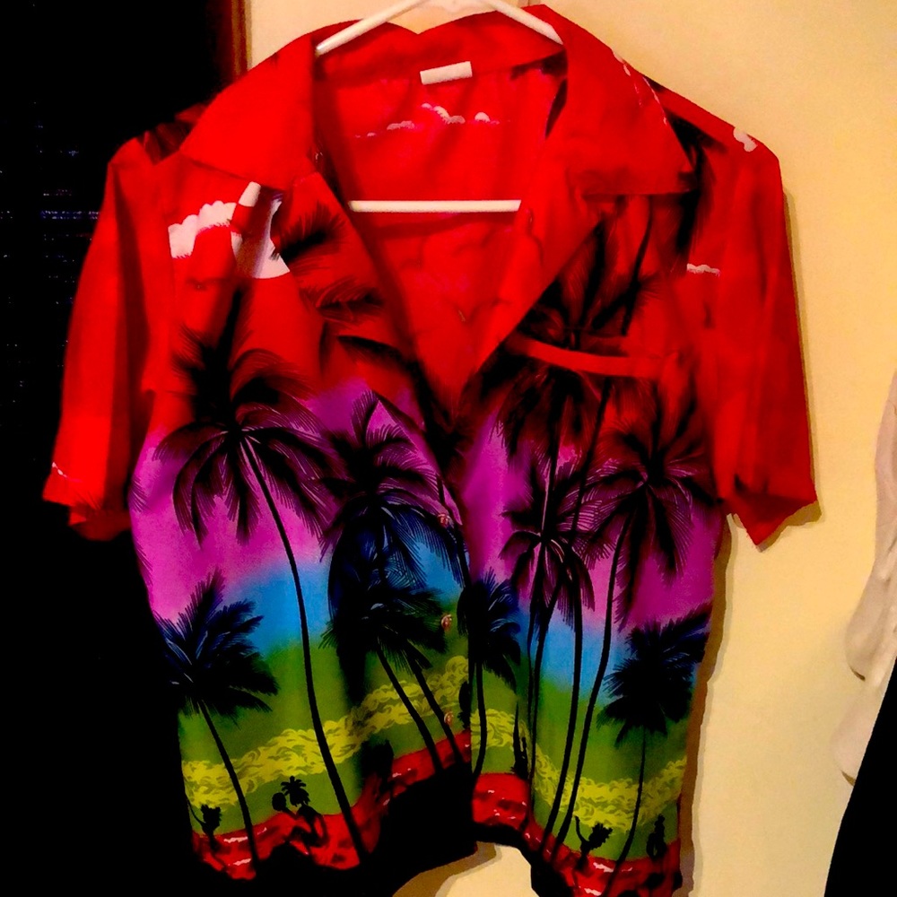 Womens Hawaiian Shirt button down